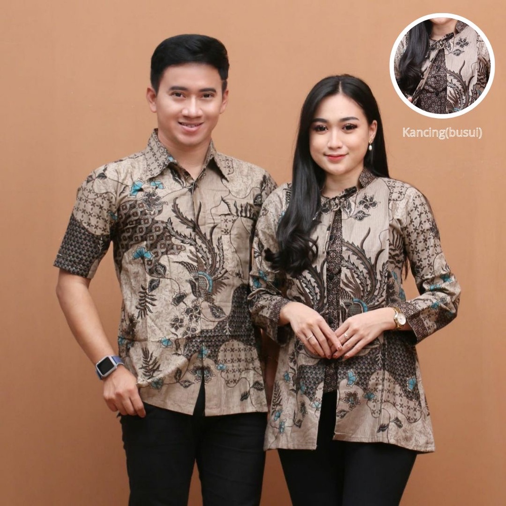 Batik Couple Modern Baju Batik Wanita Atasan Batik Kerja Wanita Blouse Batik Kantor Seragam Batik M L XL XXL