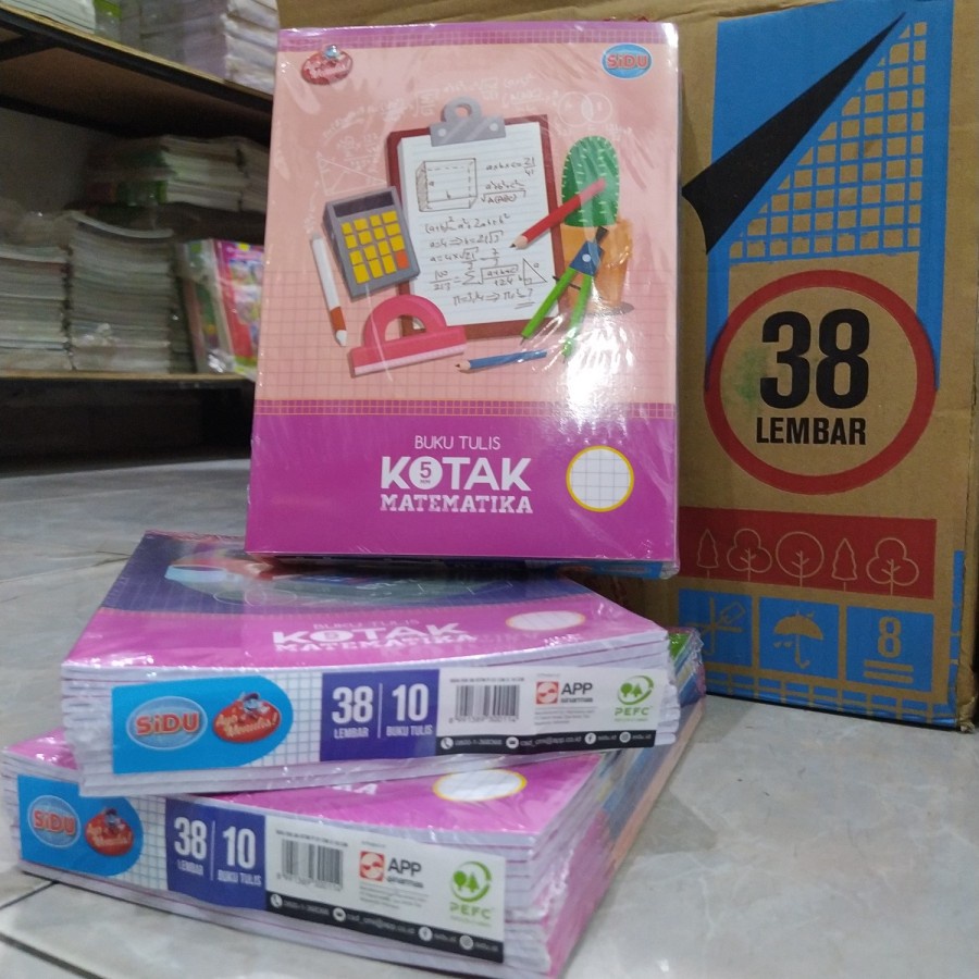 

Buku Tulis Sidu Kotak Kecil 38 lembar (harga 1 buku)