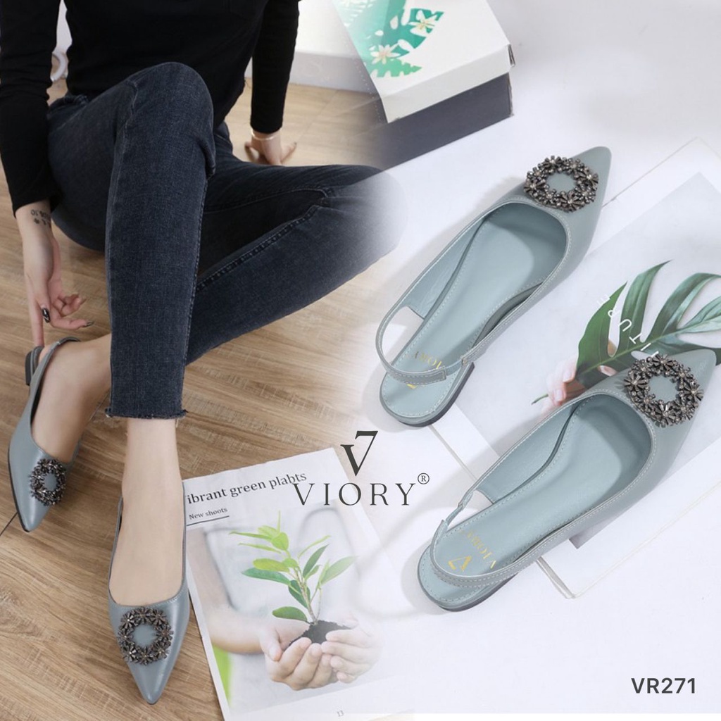 VIORY Slingback Flat Shoes #VR271 ORIGINAL