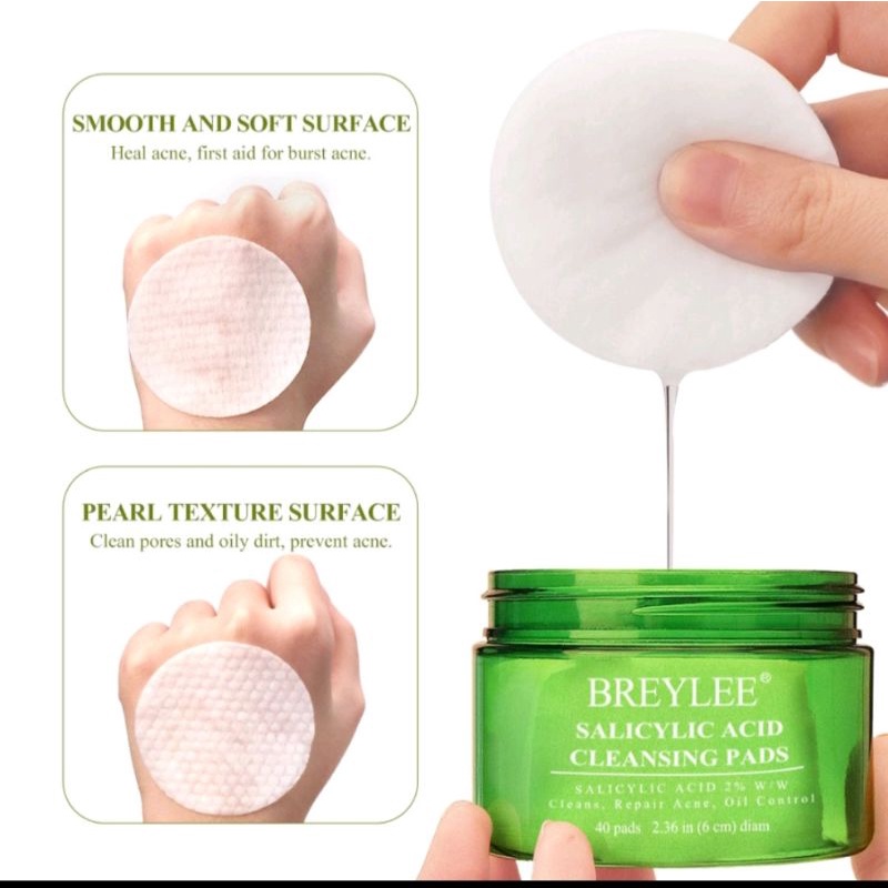 BREYLEE SALICYLIC ACID CLEANSING TONER PAD KAPAS TONER PADS