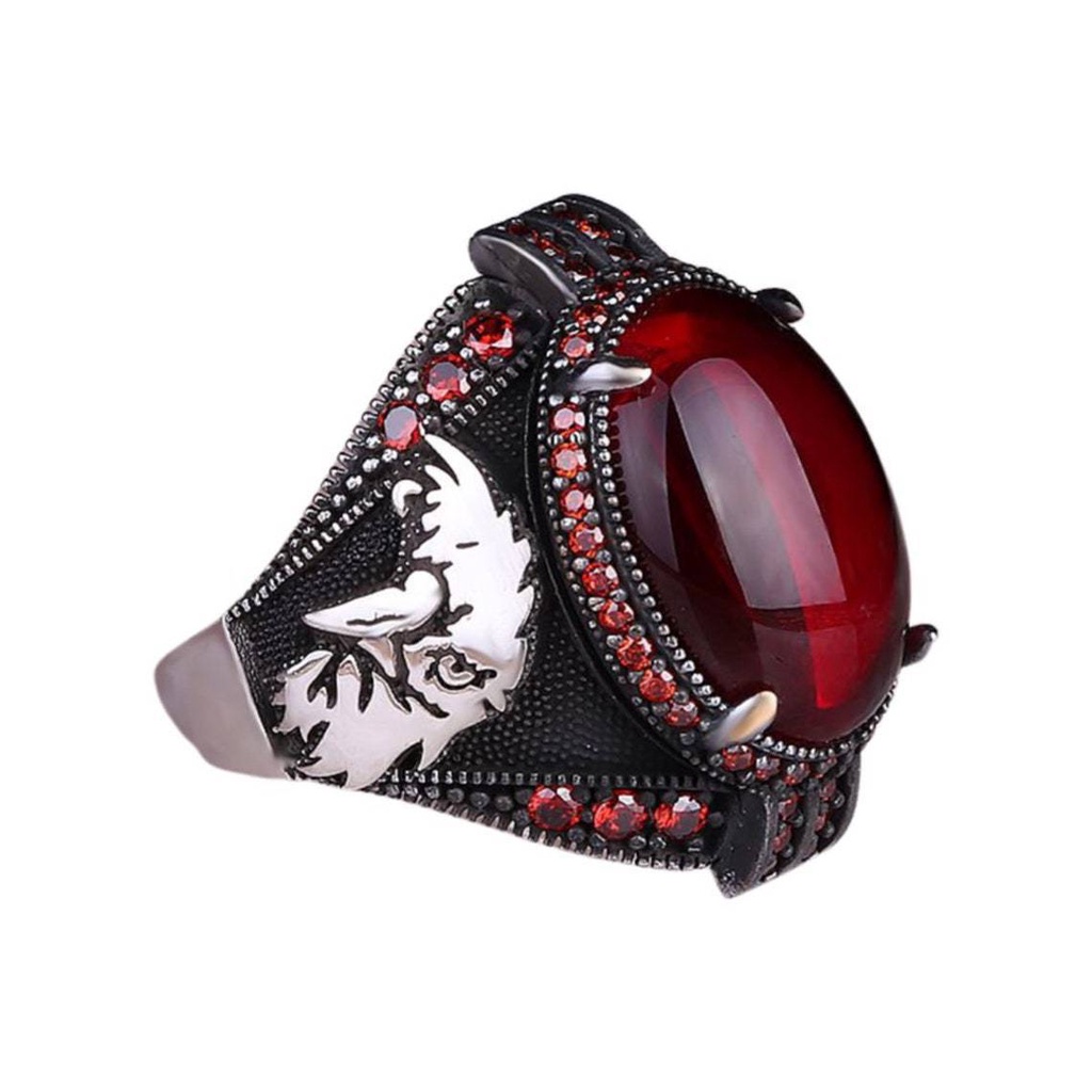 Cincin Desain Kalajengking Scorpion Eagle Gaya Retro punk Eropa Untuk Pria