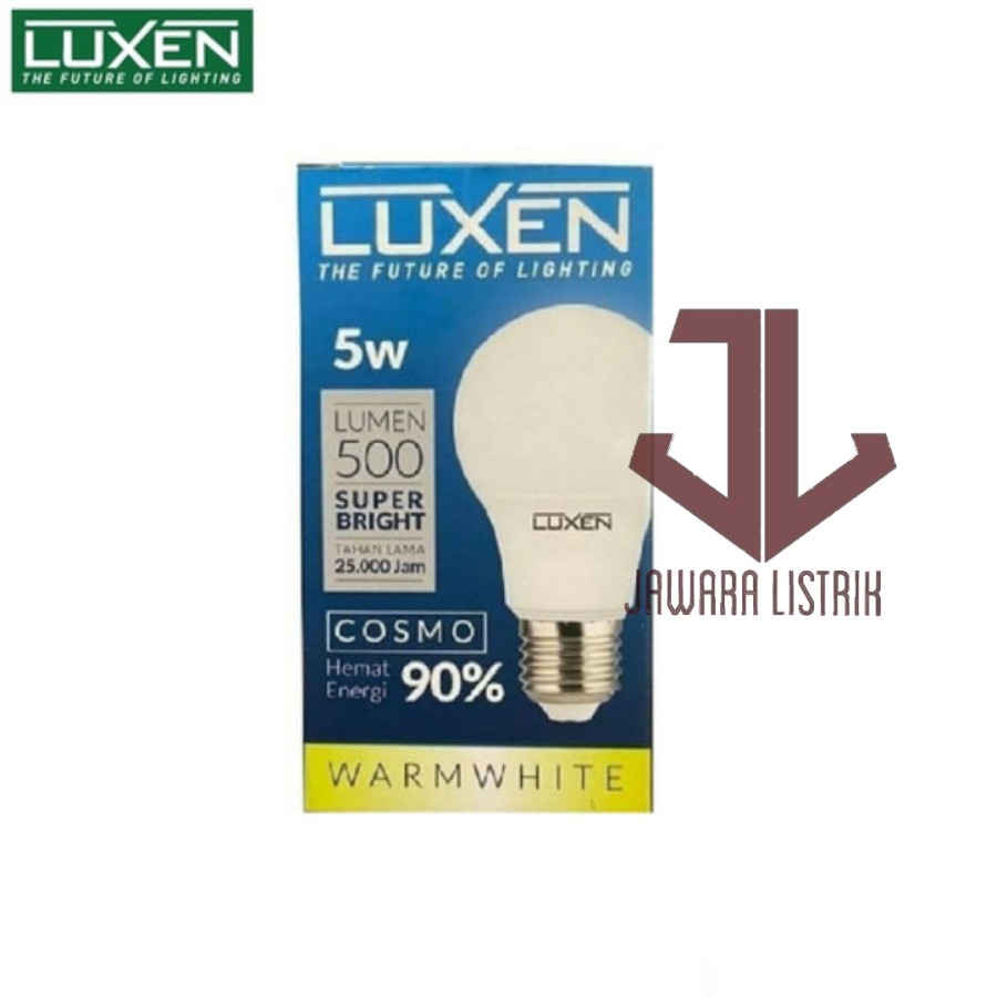 LAMPU LED BULB MURAH LUXEN 5W 5 W WATT COSMO GARANSI 1 TAHUN