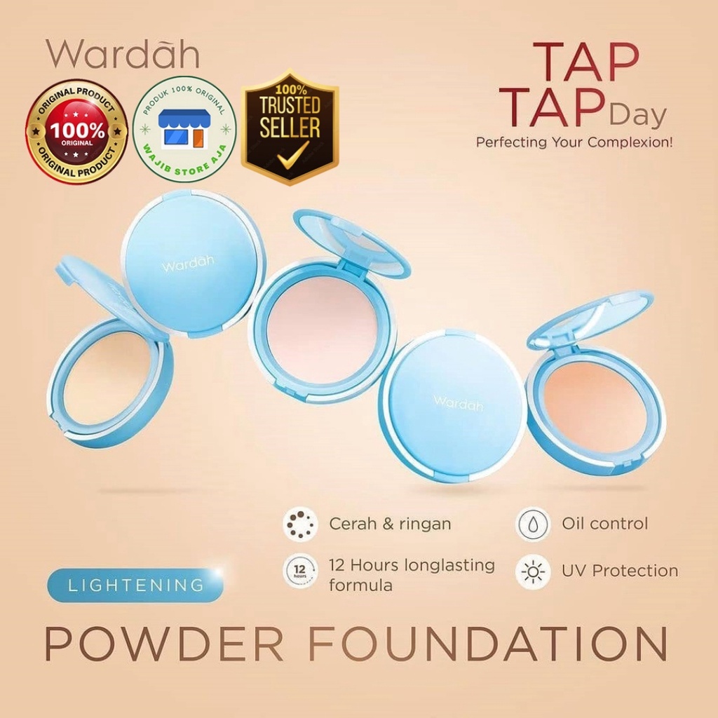 Wardah Lightening Powder Foundation Light Feel (Full / Refill) ~ Loose powder (bedak tabur) | Compac