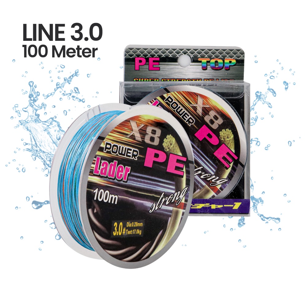 SENAR PANCING ZERO SENAR BENANG TALI PANCING SUPER PE 8 BRAID LINE 3.0 100 METER  UNIUNOMEDAN