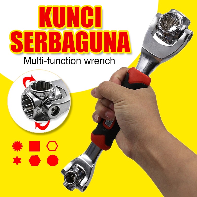 Kunci Shock Serbaguna / Kunci Pas Tiger Wrench Multifungsi 48 in 1