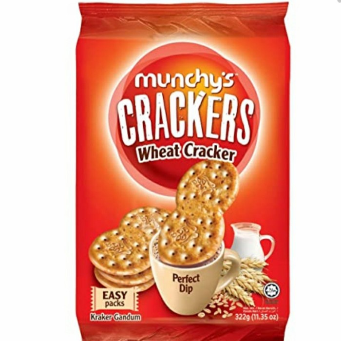 Biskuit Wheat Crackers / Biskuit Gandun Munchys