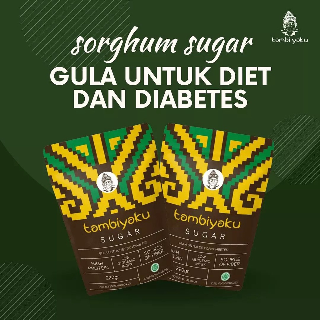 TAMBIYAKU Sorghum Sugar 220 g Halal |  Untuk Diet Dan Diabetes | Gula Rendah Kalori