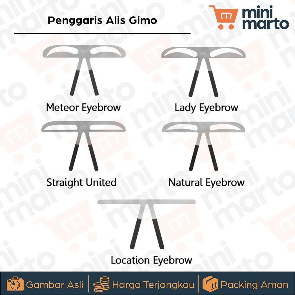 Penggaris Alis Eyebrow Ruler Measure - Minimarto