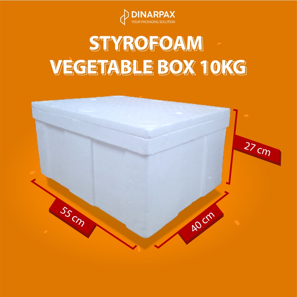 Styrofoam Vegetable Box 10 Kg / DinarBox / Box buah / Box Sayur / 10kg / Sterofoam /Surabaya