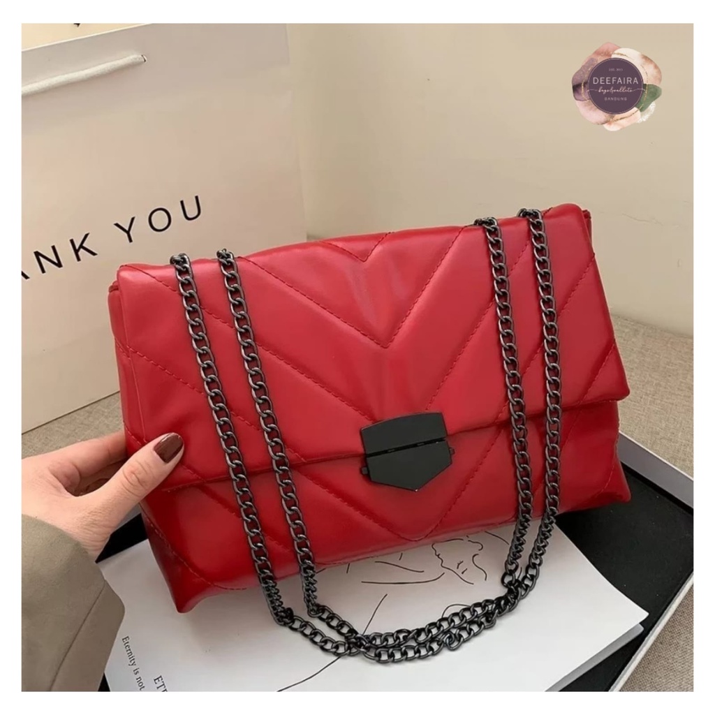 Tas Selempang Wanita Shoulder Bag Vklik Hl11 Bahan Kulit Sintetis Tebal