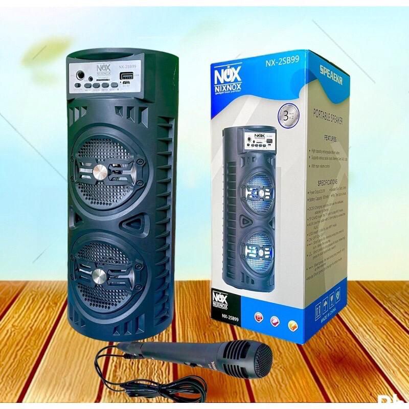 Speaker Bluetooh Nixnox Nx-2SB99 Free Mic Speaker Big Bass