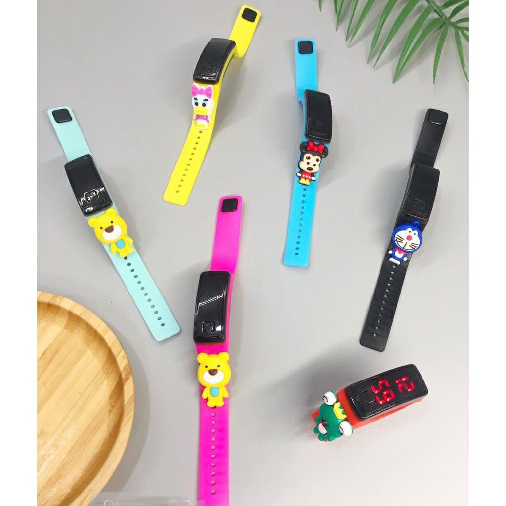 JT - Jam tangan Anak Karakter Led Warna warni lucu Motif