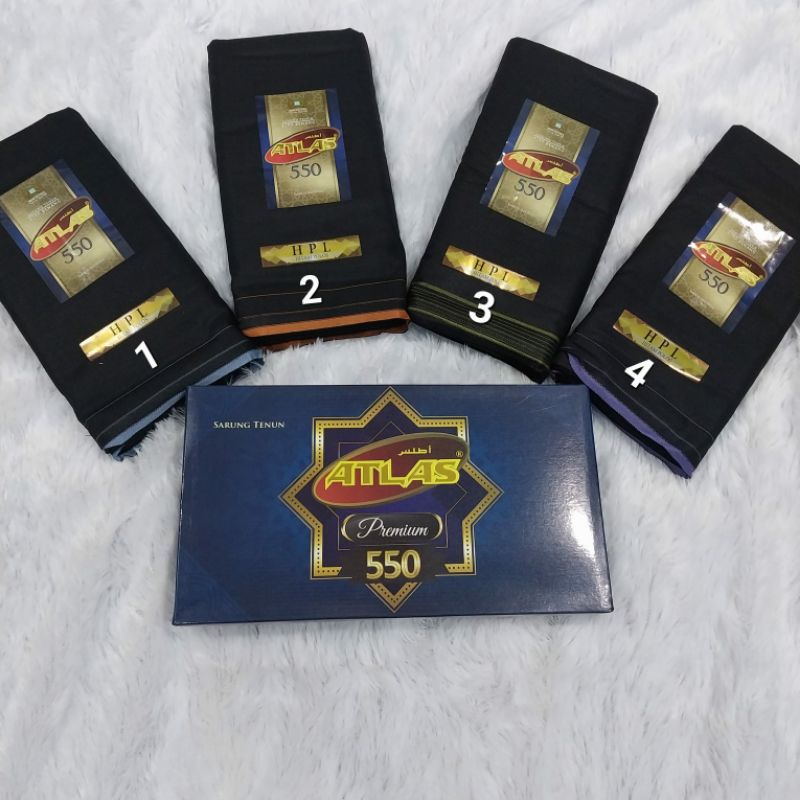 Sarung ATLAS Premium 550 Hitam Polos