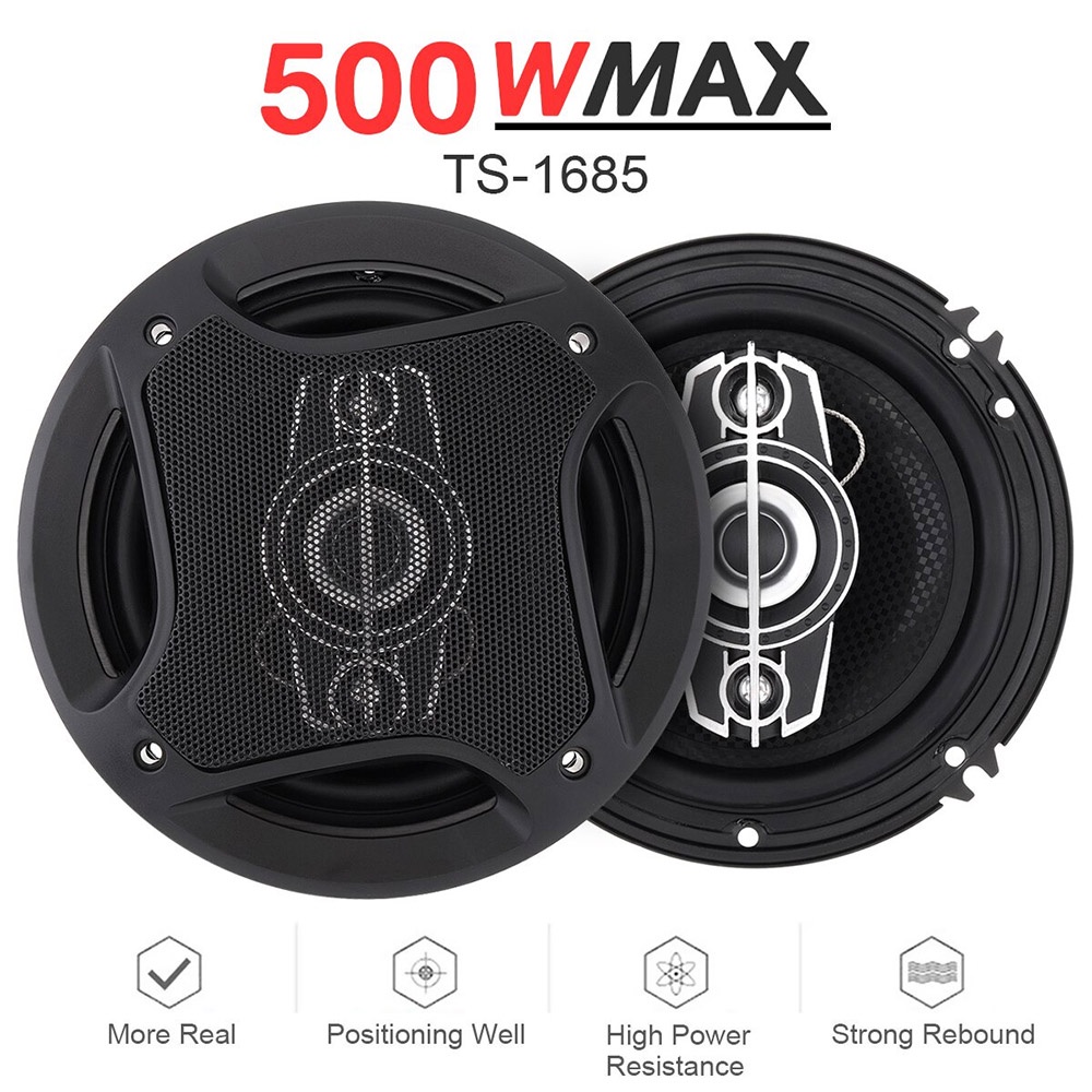 Pcinener Speaker Mobil HiFi 16 cm 500W 2 PCS - TS-1685 - Black