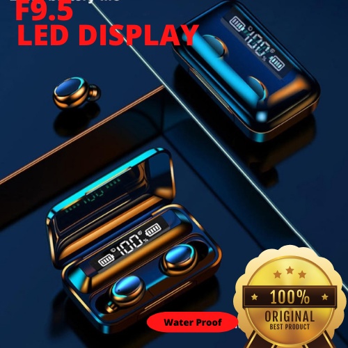 Headset Bluetooth | Earphone Bluetooth | Wireless Earphone TWS F9-5 with Powerbank