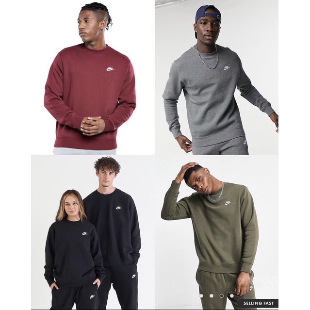 NIKE CLUB CREWNECK SWEATSHIRT - CREWNECK NIKE CLUB BASIC PRIA WANITA