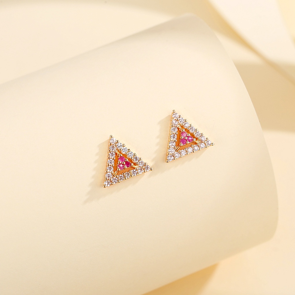 Y804 COD Anting Stud Kristal Bentuk Geometris Gaya Untuk Wanita Korea Fashion Aksesoris