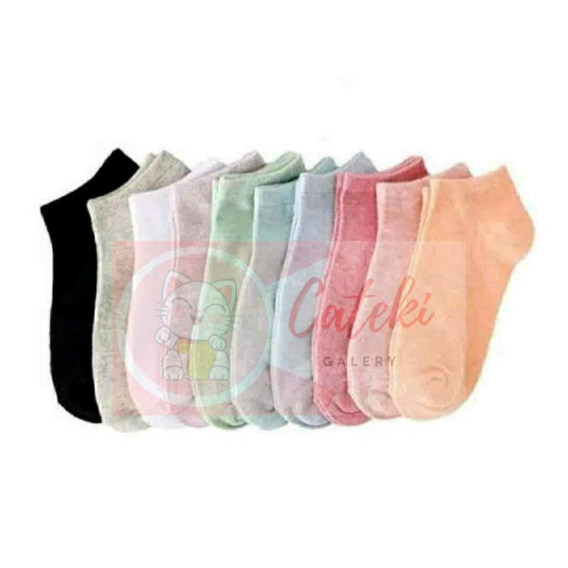 [CTK] PROMO Kaos Kaki Pendek Motif Polos Kaos Kaki Fashion Semata Kaki Ankle Sock PROMO