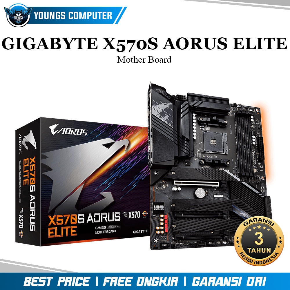 GIGABYTE X570S AORUS ELITE | MOTHER BOARD AMD X570 AM4 DDR4 ATX