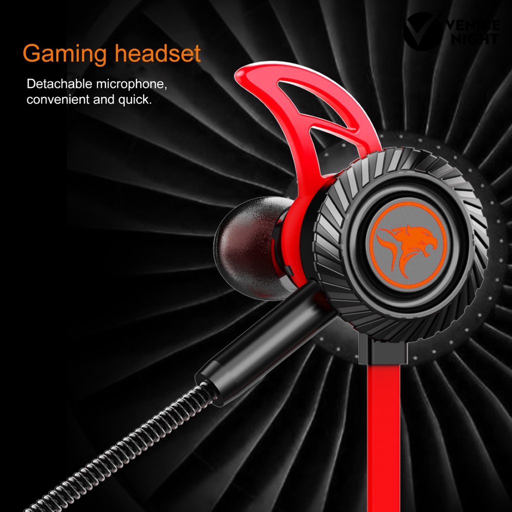 (VNEP) (Berkabel) RX1 Earphone High Fidelity Sensitif Dual MIC 3.5mm Gaming HiFi In-ear Earbud untuk Panggilan