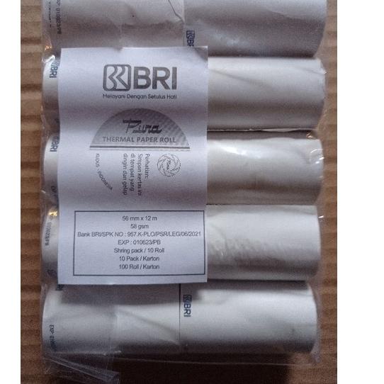 

ㄷ Kertas thermal logo bri 57x31 (harga untuk 10roll) ㅳ