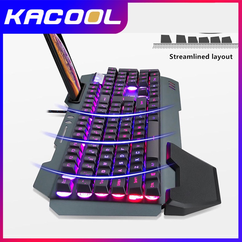 Keyboard Gaming 618 Set Keyboard Dan Mouse Gaming Berkabel Dengan 16 Jenis Efek Lampu Latar Dan Beberapa Urutan Tombol Pintasan