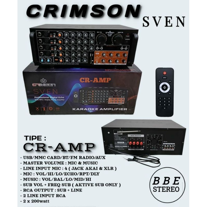 amplifier karaoke crimson cr amp sven amplifier karaoke usb bluetooth mp3