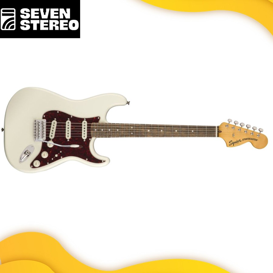 Squier Classic Vibe 70s Stratocaster Electric Guitar Laurel FB White