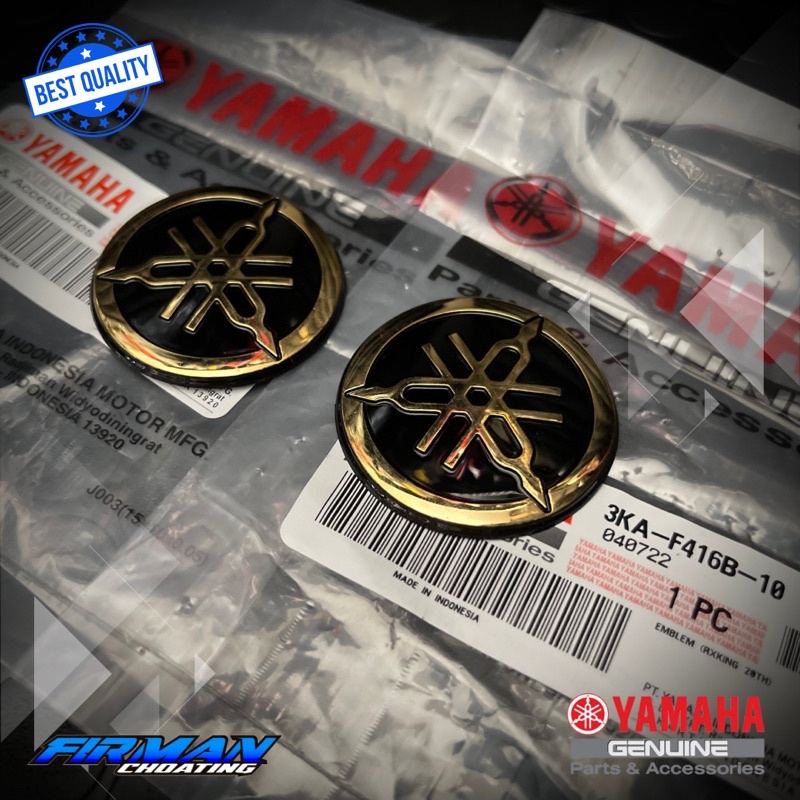 Emblem garpulata rx king gold original (sepasang)