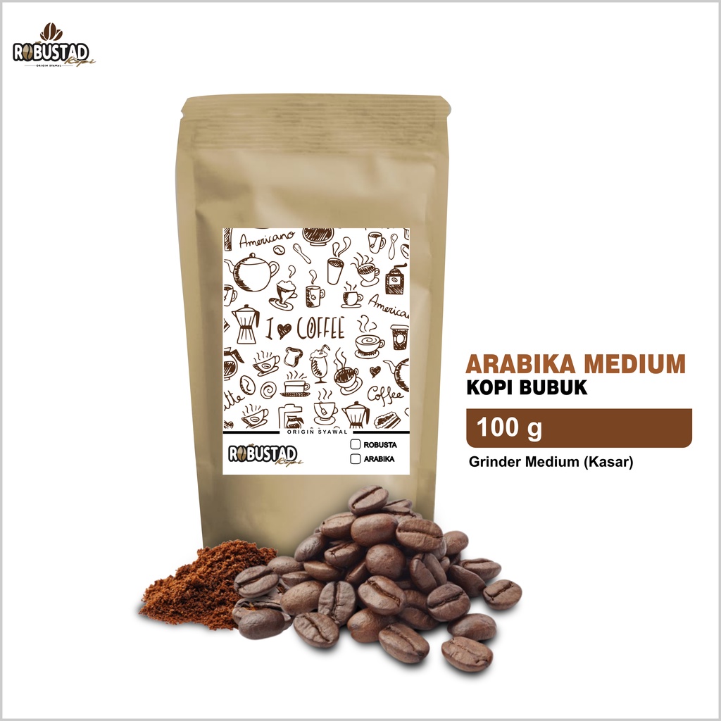 KOPI BUBUK ROBUSTA / ARABIKA PREMIUM QUALITY 100g , 250g , 500g