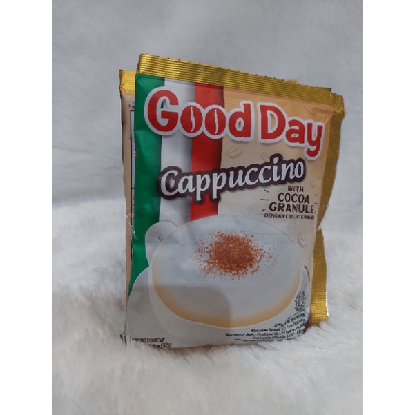 

good day kopi instan capucino w/ coklat granul 25gr isi 10pcs