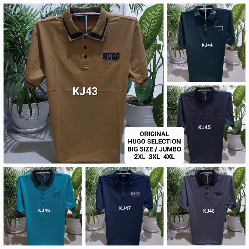 kaos HG SELECTION JUMBO kerah big size xxl xxxl xxxxl  size 2xl 3xl 4xl - kaos polo HS selection ori