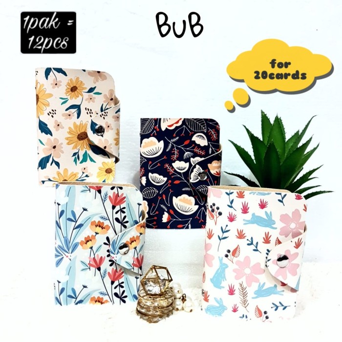 

Tempat kartu card holder bag fashion bunga flower satuan OLS76