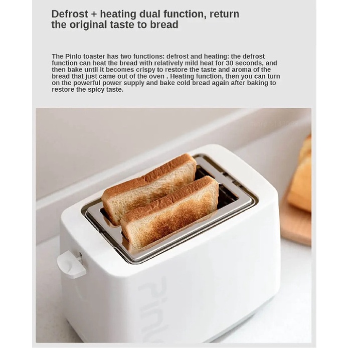 PINLO Toaster Bread Maker - Alat Pemanggang Roti 750W - PL-T075W1H