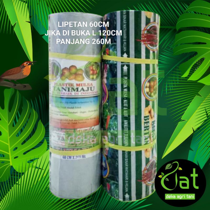 PLASTIK MULSA HITAM PERAK TANI MAJU 60/120 CM X 260 M