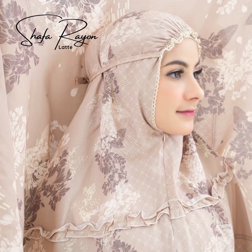 Mukena Dewasa Rayon Shafa 2in1 Motif Bunga Terbaru Mukena Travel Jumbo