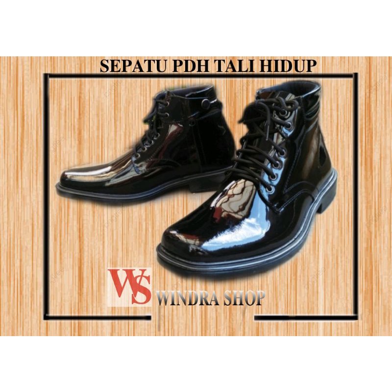 Jual Sepatu Pdh Pdl Sepatu Kilap Pantofel Resmi Pdh Pdl Polisi Polri