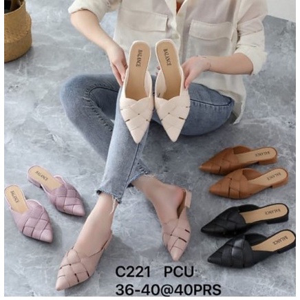 Sandal Slop Full Karet Jely Korean Style Wanita Kekinian