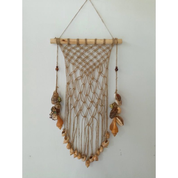 HIASAN DINDING KERANG / HIASAN DINDING JARIING RAJUT KERANG MODEL TERBARU