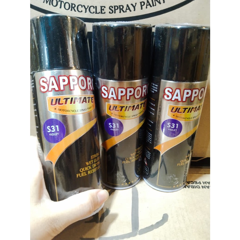 cat spray pilok pilox cat semprot sapporo ultimate saporo ultimate 400ml s 31 s31 violet unggu tua unggu glossy 400ml