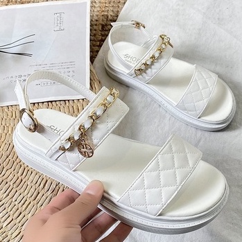 SW40 Sandal Wanita Import Premium Quality Casual Santai Sandal Wedges Tali Fashion Wanita Import - Sandal Anti Licin
