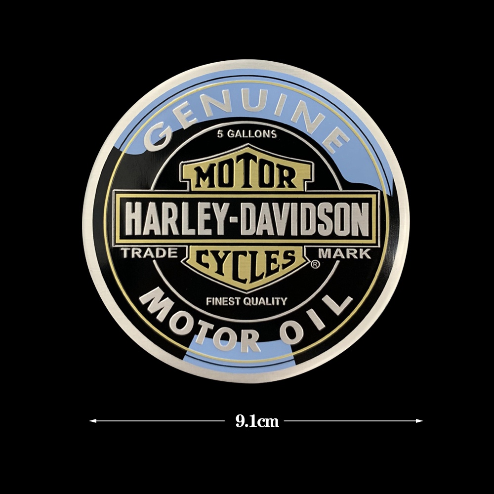 Harley Stiker Logam Badan Tangki Bahan Bakar Motor Sepeda Motor Gaya Retro Lambang Aluminium Stiker Aksesoris Modifikasi Harley-Davidson Iron 883 Road King