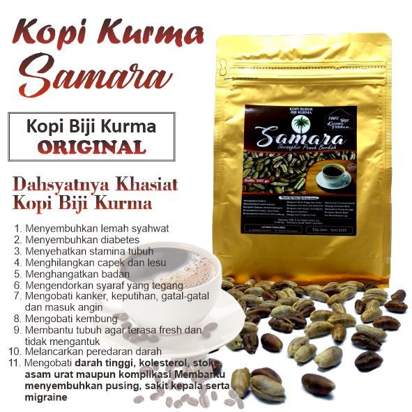 

KOPI BUBUK BIJI KURMA SAMARA ORIGINAL 500gr / KOPI KURMA / KOPI SAMARA -KOPI BUBUK KURMA SAMARA-