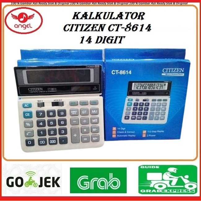 

Calculate Citizen Ct 8614 Kalkulator Penghitung 14 Digit 2 Power Check & Correct