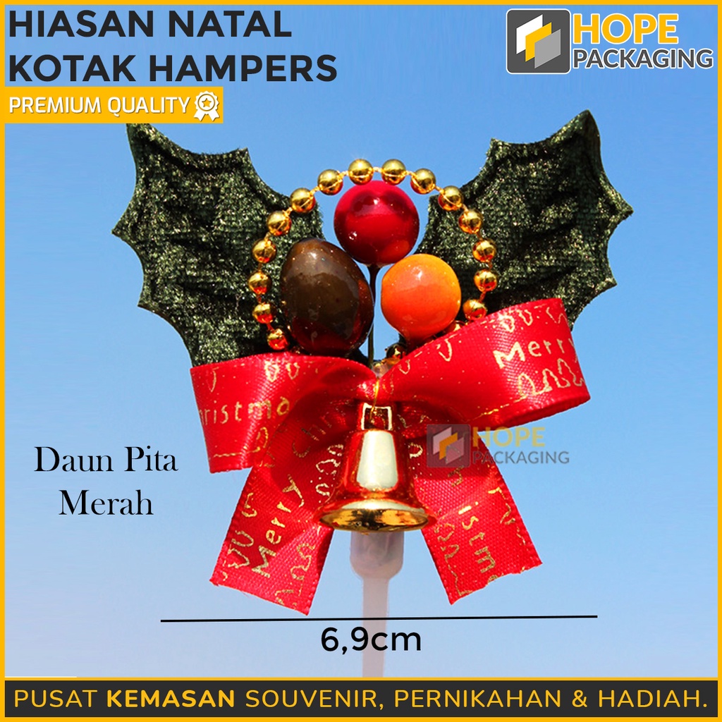 Hiasan Natal kotak hampers / hiasan Topper Kue Natal / Hiasan kue