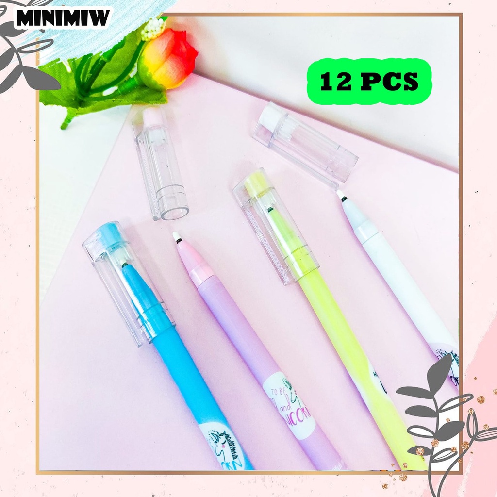 SELUSIN PULPEN BISA DIHAPUS ODEMEI BOLPEN UNICORN KUDA PONI ISI 12 PCS ALAT TULIS BOLPOIN UNIK IMUT MURAH PEN GEL KARAKTER PENA UNIK LUCU MURAH