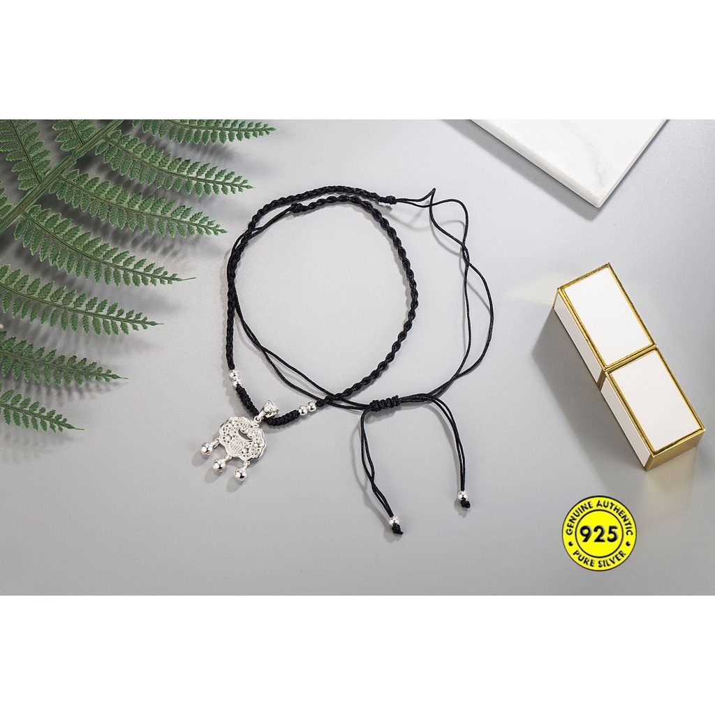 Kalung Tali Dengan Liontin Lonceng Handmade Untuk Wanita U1372