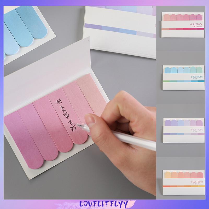 

Lucu Kreatif Enam Warna Post-it Notes Siswa Belajar Gradien Catatan Stiker Indeks -LOY