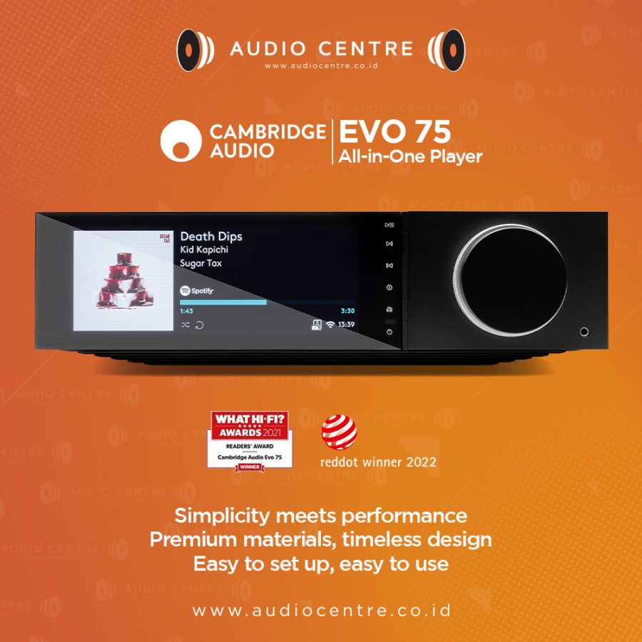 Cambridge Audio Evo 75 all in one player streaming integrated amplifie