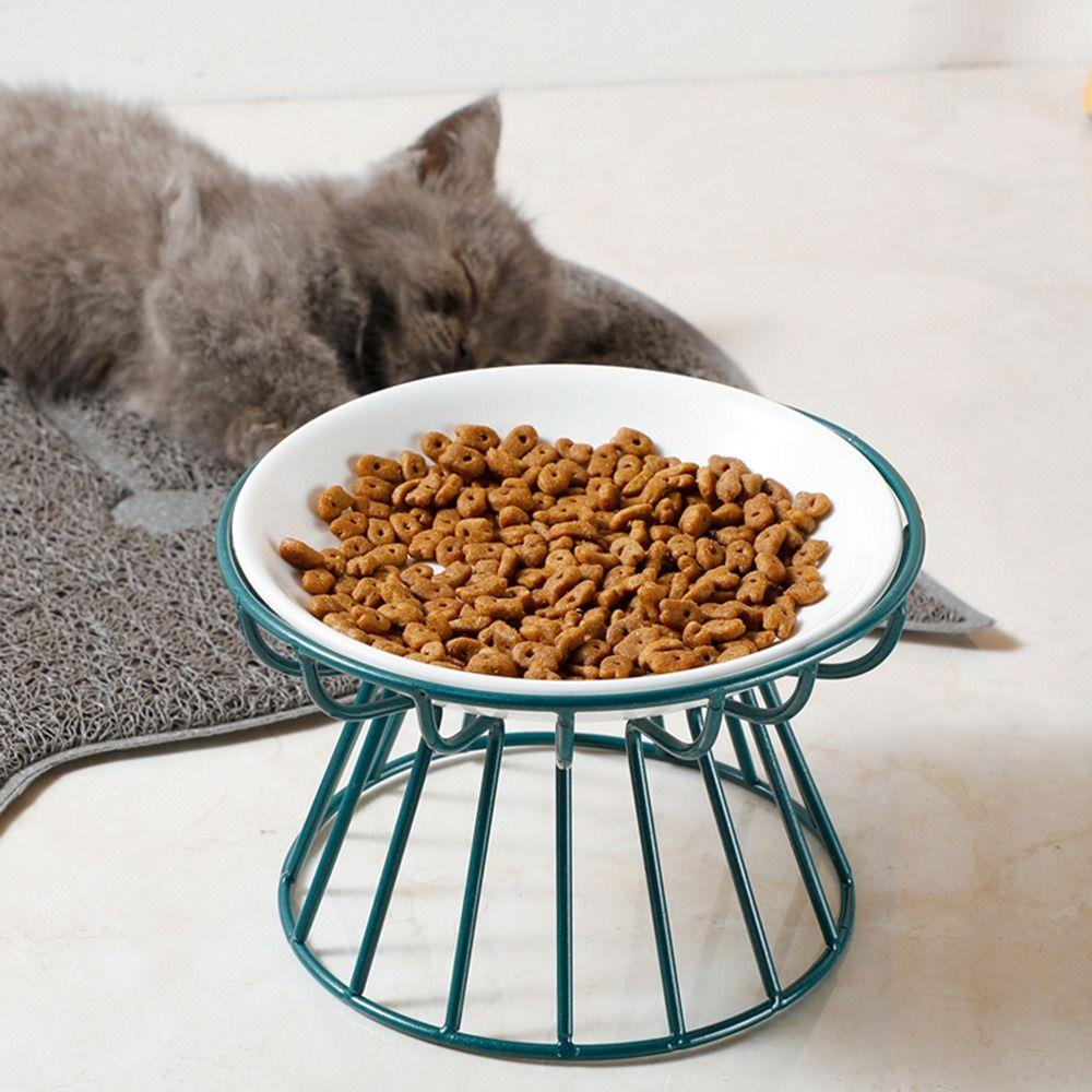 Solighter Pet Bowl Kreatif Anti-Turnover Makan Butuh Makanan Snack Piring Kaleng